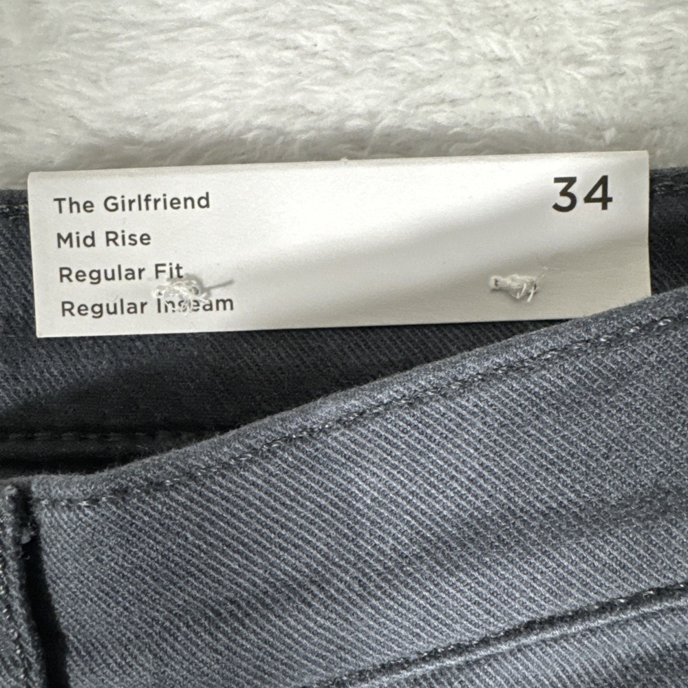 Loft Made & Loved Girlfriend Mid Rise Size 34 18 Dark Grey Pants NWT - Picture 2 of 16